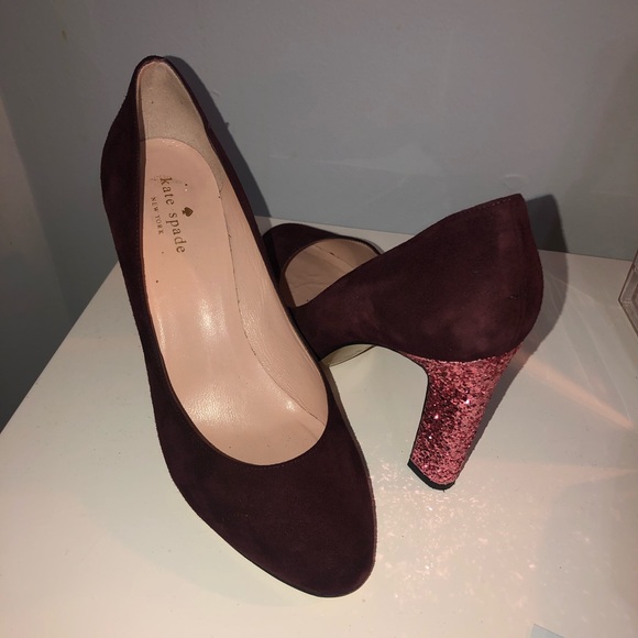 kate spade Shoes - Kate Spade Sparkle Suede heels